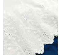 TEMU 1 de Tela Blanca/ de Ancha Bordada para Vestido de Novia 43Cm Decorativa para el Hogar, Adiciones de Encaje de Flores de Pluma