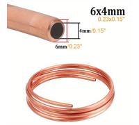 TEMU 1 de tubo de cobre flexible de 3.28 pies/1 metro con un diámetro exterior de 2/3/4/5/6/8/10 mm, de cobre puro al 99.9%, adecuado para refrigeración de aire acondicionado y .