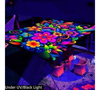 TEMU 1 de un toldo parasol con forma de flor que con luz UV, con un lujoso floral y geométrico, de poliéster , para salidas a , camping, jardines y picnics - Ideal para al (postes no incluidos)