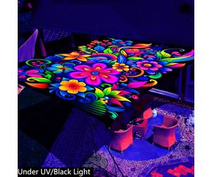 TEMU 1 de un toldo parasol con forma de flor que con luz UV, con un lujoso floral y geométrico, de poliéster , para salidas a , camping, jardines y picnics - Ideal para al (postes no incluidos)