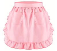 TEMU 1 delantal de cocina corto con volantes para mujer, disponible en , una opción considerada para camareras de cocina, un delantal de calidad que la llegada de una de la cocina