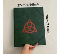 TEMU 1 diario de verdes con diseño triangular celta elevado, de magia , papel de calidad, 11,02 x 8,66 pulgadas, para amantes de lo .