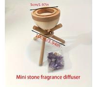 TEMU 1 difusor de de madera sin llama con aceite , piedra de cristal natural, ideal para decoración del hogar
