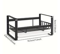 TEMU 1 estante de almacenamiento para cocina, canasta de drenaje multifuncional con soporte para esponja y paño limpiador