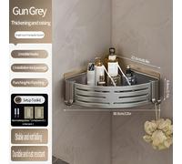 TEMU 1 Estante de Esquina para Baño de Aluminio que Ahorra , en la Pared sin Necesidad de Taladrar, Estantería Triangular Adecuada para Artículos de Tocador y Uso en Cocina