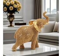 TEMU 1 Estatuilla de Elefante Mini Dorado | Decoración de Escritorio de Resina para , Dormitorio y Oficina | Regalo Ideal y Adorno Festivo (Día de San Valentín, Pascua, Día de la ) | Artesanía