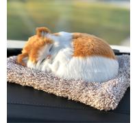 TEMU 1 for UD Adorable Gato Durmiente Ambientador de Coche, Activado de Fibra, Realista Felpa Adorno para , Eliminador de Olores, Accesorio de Decoración para el Interior del Automóvil