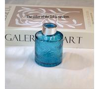 TEMU 1 frasco de difusor de caña de ratán sin llama de 100 ml, frasco vacío de vidrio colorido para , decoración para el hogar y hoteles, frasco de de caña de ratán sin llama