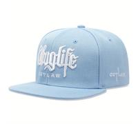 TEMU 1 Gorra ajustada de moda para hombre con la "Thug Life", ideal para regalar. Tejido.
