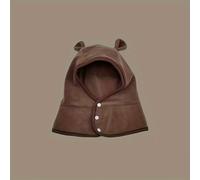 TEMU 1 gorro para niños, bufanda integrada de otoño e invierno con protección , pasamontañas para , ideal para salidas , excursiones al , fiestas de y festivales, tamaño 1-3 años