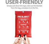TEMU 1 ignífuga de emergencia | resistente al y retardante de llama, ideal para hogar, cocina, , coche, oficina, almacén | de seguridad contra incendios de fibra de vidrio 100x100 cm
