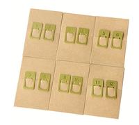 TEMU 1 Juego/12 Piezas, Clip De Marcador De Libro Con Digital Hueco Vintage, Clip De Índice, Clip , Clip De Marcador De Metal Para Planificador, Suministros De Papelería De Oficina