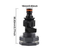 TEMU 1 juego, 3/4 hilo, accesorio de PVC para grifo de barril de lluvia, adaptador de manguera de jardín, kit de espita de tanque de agua, cubo de drenaje de galones