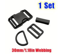 TEMU 1 Juego de 10-38mm Deslizador de Plástico Ajustable D Anillos de Cinturón Hebilla Curva de Lateral para Paracord