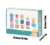 TEMU 1 juego de 15 modelos matemáticos geométricos transparentes con diagramas desplegables, desmontable, exploración de formas y ángulos, observación de , material didáctico científico