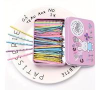 TEMU 1 juego de 50 piezas uno, pasadores para el cabello negros y de con de almacenamiento, horquillas para mujeres, accesorios de peinado, pinzas invisibles para belleza