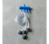 TEMU 1 juego de accesorios para aireación en acuarios con manguera + piedra difusora y cabezal - entre 4/6/8/10/12 salidas, kit completo de oxigenación