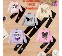 TEMU 1 Juego de Conjuntos de Otoño para Niños y Niñas en 5 Colores Aleatorios, Conjuntos de Sudaderas con Capucha para Niñas, Adecuados para Todas , Diseño Ajustado y Minimalista