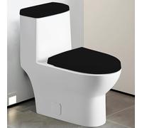 TEMU 1 Juego de Cubierta Elástica para Asiento y de Inodoro de Fibra Slick en Color Sólido Todo Temporada, Conjunto Estirable Antipolvo para la Mayoría de Tamaños, Accesorios Decorativos para Baño