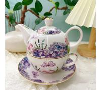 TEMU 1 juego de de cerámica estilo europeo con hortensia para e , individual, una , una taza, un , de regalo