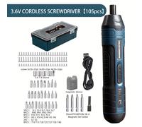 TEMU 1 Juego de Destornillador Eléctrico de 3.6V con Mango y Torque Ajustable, Pequeño y Multifuncional para Desmontaje y Apriete con Batería de Litio