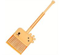 TEMU 1 Juego de Escoba y Recogedor Mini Adorables, Herramientas de Limpieza para Juego en Interiores y Desarrollo de Habilidades en Casa y