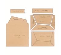 TEMU 1 Juego de Estampado de de Cuero para Hacerlo Mismo - Plantilla de Papel Marrón para Bolsos de de Crossbody Hechos a , Guía de de Cuero de Estilo Profesional con Agujeros Pre-Diseñados