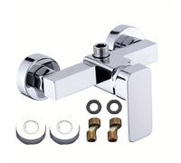 TEMU 1 juego de grifo cuadrado para ducha, conjunto con válvula mezcladora oculta para agua fría y caliente