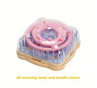 TEMU 1 Juego de Kit de de Tejido de Flores DIY, Herramienta de Tejido de Hilo con Aguja, Juego de Patrones de Flores, Kit de Tejido de Hilo, Herramienta de Manualidades para el Hogar