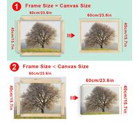 TEMU 1 juego de Kit de Marcos de con Barras de Madera DIY, para Pinturas al Óleo enmarcadas, Posters y - Fácil Montaje, Accesorios Incluidos 30x40 40x60 50cm, 2 formas de uso