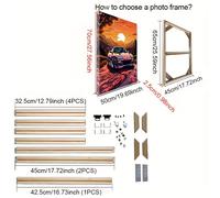 TEMU 1 juego de marcos de pared de madera para DIY, marcos de mesa ideales para colgar en , cuadros o pósters, estirar pinturas murales, decoración del hogar, regalos de , Navidad y Año