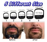 TEMU 1 Juego de Plantillas para Estilizar Barba, 5 Plantillas para Dar Forma al Bigote