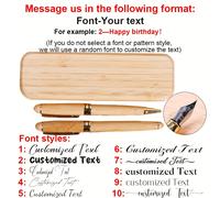 TEMU 1 juego de Pluma Estilográfica de Madera Personalizada + Bolígrafo + de Regalo de Madera, Regalo de Navidad, Bolígrafo de Madera Sólida de Bambú, Adecuado para /Líderes/Hombres/Mujeres/Papá