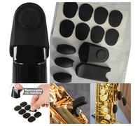 TEMU 1 Juego de protectores de silicona para saxofón, negro, almohadillas extraíbles sin residuos para la protección de la boquilla y del saxofón.