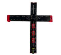 TEMU 1 juego de Regla de Carpintería de T, Regla de Posicionamiento para Perforación, Aleación de Aluminio, Regla de Ángulo Multifuncional, Herramienta de Medición y