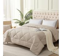 TEMU 1 juego de ropa de cama con edredón pesado de 260g cepillado, costura romboidal, esponjoso y transpirable lavable a máquina