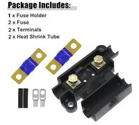 TEMU 1 Juego de Soporte de Fusible 30-200Amp Fusible Midi Tipo Tenedor 12V 24V de Fusibles para Aire Acondicionado de Coche Accesorios para Coche
