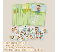 TEMU 1 Juego de Tarjetas Cognitivas de Emparejamiento | Juguete Educativo de Papel de Color Mezclado para y las Habilidades Lingüísticas, Marca Qixi