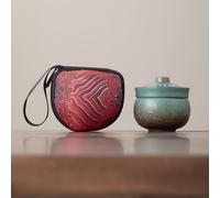 TEMU 1 Juego de Té Mini Cerámico WEN ZHE con Bolsa para Almacenamiento - Pequeña Infusora y Manual Portátil,