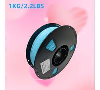 TEMU 1 kg (2,2 libras) de filamento PETG translúcido azul degradado para impresión 3D, material semitransparente de 1,75 mm que transmite .