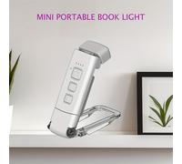 TEMU 1 lámpara de escritorio recargable por USB, adecuada para leer en la cama, luz de lectura LED portátil con clip que de y la de 5 maneras, y duradera.