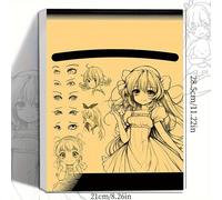 TEMU 1 libro de dibujo de personajes de 48 páginas de plantillas de y papel de de calidad, diseñado como una guía para artistas principiantes y creadores de , para la educación en el hogar, cursos