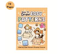 TEMU 1 Libro Guía de Patrones Fáciles para Dibujar Lotus con Ilustraciones de Animales y Flores - Técnicas Creativas de Dibujo para Principiantes, Regalo Ideal para Aspirantes Artistas