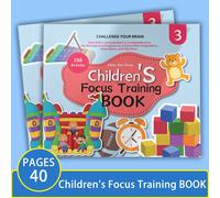 TEMU 1 libro para mejorar la concentración infantil a través de libros de inglés divertidos sobre patrones y reglas - Mejora la educación y la creatividad