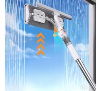 TEMU 1 Limpiaparabrisas de vidrio extendido Joybos con escobilla para ventanas y cepillo - Mopa húmeda/ de uso para puertas de ducha, parabrisas de automóviles, superficies de vidrio domésticas
