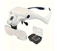 TEMU 1 linterna frontal de 5 lentes, iluminación LED, visión de para lectura sin , joyas y detalladas - Diseño y , requiere 3 pilas AAA (no incluidas).