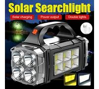 TEMU 1 Linterna LED con bombilla solar y recargable por USB, batería de níquel de 1500 mAh, luz de trabajo COB, 4 , ideal para acampar.