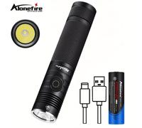 TEMU 1 Linterna Táctica AloneFire X87 - Súper , Recargable - con LED SST40, 6 , Estroboscópico y SOS, Aleación de Aluminio Duradera, Alcance, Compatible para Camping, Caza, Emergencias (con)