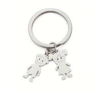 TEMU 1 Llavero Personalizado, Llavero con y Colgante Lindo, Acero Inoxidable Dorado Plateado, Anillo de Llaves Grabado, Regalo Único para y . Adecuado para Hombres y Mujeres