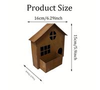 TEMU 1 Macetero Decorativo de Hierro 3D Oxidado con Bandeja para Flores, Ideal para Suculentas, para Jardín Exterior, No Requiere Electricidad